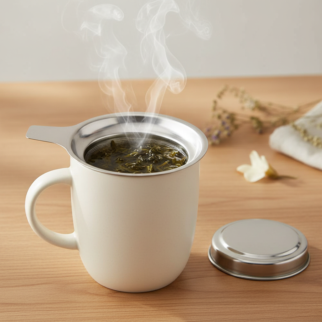 Fine Mesh Tea Strainer - Lid Off